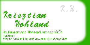 krisztian wohland business card